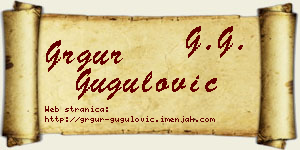 Grgur Gugulović vizit kartica